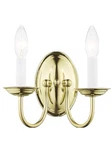 Livex LIGHTING-4152-02-HOME Basics Two Wall Sconce Polished Brass. Fixed Price $24.99.