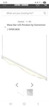2822.03 Sonneman Wave Bar Sculptural 48" Led Pendant With Satin White Finish. Fixed Price $499.99.