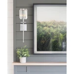 1 Light Glam Metal Wall Sconce With Cylinder Clear Crystal GLASS-26 Inches By. Fixed Price $221.95.