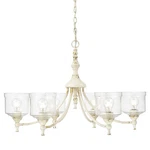 Golden Lighting 0806-6 Keating 34"W Chandelier Off White. Fixed Price $549.99.