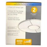 5-PANEL Led Garage Light, Workshop, Adjustable Brightness, White, Panels 2 Pc. Fixed Price $35.99.