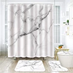 Marble Bathroom Sets With Rugs For Decor, 72X72 Inches Gold Shower Curt. Fixed Price $40.77.