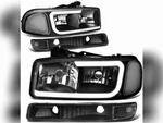 Dna Motoring Smoked Lens Bumper + Headlights Led Drl 99-06 Sierra. Fixed Price $77.00.