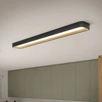 Artika Alton Flat Panel 48" X 6" 5CCT Led Black & Wood Flush Mount. Fixed Price $64.78.