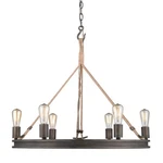 Golden Lighting 1048-6 Bronze Chatham 6-LIGHT 27"W Ring Chandelier. Fixed Price $382.20.