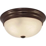 Volume Lighting 11 In. X 4.5 2-LIGHT Antique Bronze Flush Mount W/ Glass. Fixed Price $19.95.