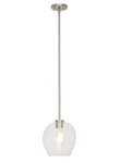 A-street 1-LIGHT Brushed Nickel Mini Pendant With Glass Shade 22242-000. Fixed Price $29.99.