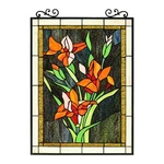Chloe Lighting Orange Lily Floral Tiffany-style Stained Glass Verical.... Fixed Price $145.22.