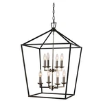 Trans Globe Lacey 19" Light Indoor Pendant, Polished Chrome/black 10268PC-BK. Fixed Price $429.99.