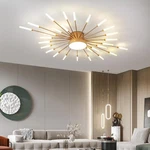 Jaymp Ceiling Modern Flower Shape Lamp Matte Gold, 28+1 Lights. Fixed Price $99.99.