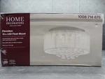 Home Decorators Flenniken 15IN Integrated Led Chrome Crystal Flush Mount Fixture. Fixed Price $26.95.