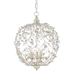 Crystal Bud Sphere Chandelier By Currey Co Silver Granello. Fixed Price $950.00.