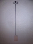 Satco 1-LIGHT Polished Nickel Mini Shaded Pendant. Fixed Price $37.95.