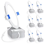 Ensenior 6 Pack Led Ceiling 5000K Daylight, 12W 110W Eqv - White. Fixed Price $34.00.