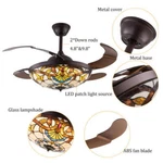 42 Inch Ceiling Light Tiffany Style Chandelier Lamp W/ Remote Fandelier!. Fixed Price $146.89.