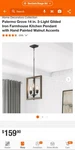 Home Decorators Collection Palermo Grove 14" 3-LIGHT Gilded Iron Farmhouse.... Fixed Price $120.00.