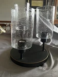 Hampton Bay Sutton Place 3LIGHT Semi-flush Mount Matte Finish Seeded Glass Shade. Fixed Price $25.00.