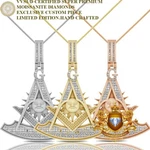 Real VVS1/D Moissanite Masonic Past Master Freemason Masonry Charm Pendant. Fixed Price $369.99.