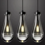 Raindrop Pendant Lights Kitchen Island/ Dining Room Set Of 3 Teardrop Black Nib!. Fixed Price $130.00.