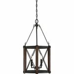 Quoizel BRO5203MK 3-LIGHT Baron Foyer Piece In Marcado Black. Fixed Price $598.99.