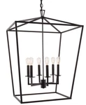 Currey Co Denison Style Openwork Cage Lantern Pendant Modern Farmhouse Foyer. Fixed Price $1187.95.