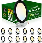 12X Zouzai 18W Led Recessed Lights Ultra-thin 1685LM Dimmable 5CCT Ceiling. Fixed Price $129.01.