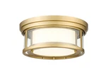 Bellevue ZCF41998 Sylvia Light 12"W Flush Mount Drum Ceiling - Brass. Fixed Price $194.00.