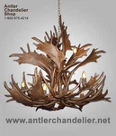 Reproduction Antler Fallow/mule Deer Chandelier, 15-18 Lts, Lamps, Fmdcluster. Fixed Price $4098.00.