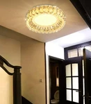 15.7 Inch Mini Dimmable Crystal Chandelier Modern Led Flush Mount Ceiling Lig.... Fixed Price $223.78.