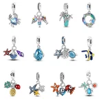 European 925 Sterling Silver Charms Cz Summer Beach Pendant For Women Bracelets. Fixed Price $8.04.