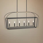 Hinkley Selby 48" Wide Black Kitchen Island Light Chandelier. Fixed Price $1499.00.