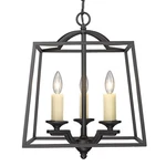 Golden Lighting 3072-3P Athena 15"W Taper Candle Pendant Black. Fixed Price $228.57.