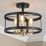 Farmhouse Semi Flush Mount Ceiling Fixture 3-LIGHT Close To Li.... Fixed Price $92.79.