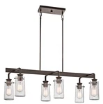 Kichler 43059 Bronze Braelyn 6-LIGHT 34" Linear Chandelier. Fixed Price $569.99.