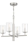 Craftmade 55624-SN Hailie 4-LIGHT Glass Chandelier Satin Nickel 20. Fixed Price $59.99.