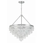 Crystorama Calypso 8 Light Crystal Teardrop Chrome Chandelier 24X27' 137-CH. Fixed Price $899.00.