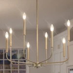 Ksana Modern Antique Gold Chandeliers For Dining Room, 8 Lights Lighting Fixture. Fixed Price $22.95.