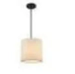 Monteaux Lighting 1-LIGHT Black Drum Pendant With Linen Shade. Fixed Price $23.99.