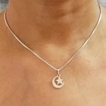 Sterling Silver Crescent Star Pendant Handmade, Symbol Of Islam, Gift Item. Fixed Price $69.00.