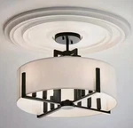 Kichler 52592 Malen 8 Light 20"W Semi-flush Drum Ceiling Fixture Black. Fixed Price $62.99.