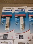 Philips 120V 50W BC50Q-CL Halogen T4 Mini Candelabra Light Bulb Lot Of 6. Fixed Price $89.99.