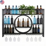 Wall Wine Rack 3 Tier With Led Light Glass Holder For Home Cellar. Fixed Price $128.39.