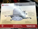 Utilitech 6" Led Recessed Kit Gimbal Trim GU111 Bulb White New Construction. Fixed Price $24.99.