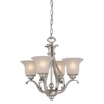 Vaxcel Monrovia Light Mini Chandelier, Nickel/frosted Seeded Glass - CH35404BN. Fixed Price $249.99.