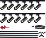 25W Black Led Track Lighting Kit, 2000LM Dimmable, 13FT Rails Included. Fixed Price $264.99.