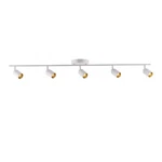 Ft. 5-BULB 2450 Lumens Sand White Integrated Led Track Light Kit, Fixed Rail. Fixed Price $148.60.