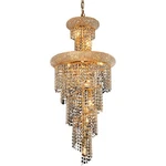 Elegant Lighting V1800SR16G/RC Spiral Mini Chandelier Gold. Fixed Price $880.00.