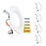Ensenior 5/6 Inch 5CCT Led Can Lights 4 Pack, Retrofit Recessed Lighting, Ba. Fixed Price $39.99.