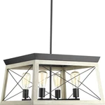 Progress Lighting P400047 Graphite Briarwood 4-LIGHT 20"W Chandelier. Fixed Price $218.63.