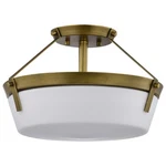 Nuvo Lighting 60/7753 Rowen 15"W Semi-flush Ceiling Brass. Fixed Price $296.99.